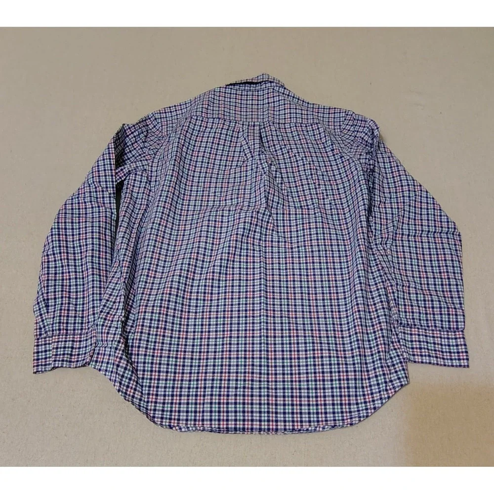 Ralph Lauren Kids Gingham Button Down Shirt‎ Long Sleeve Size L 14-16 12